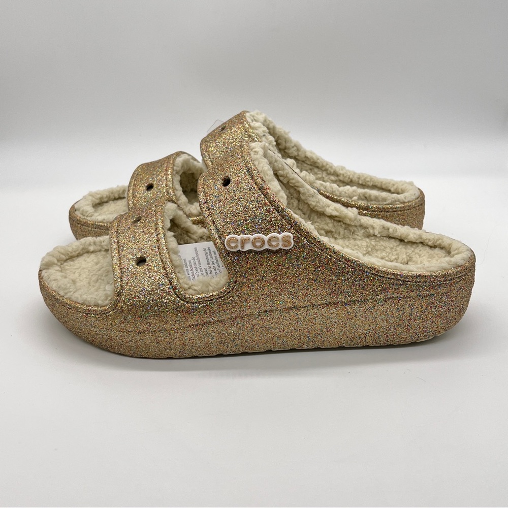 Crocs Classic Cozzzy Glitter Sandals - Picture 6 of 15